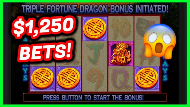 Triple Fortune Dragon Casino Slot Machine Game! Old but Gold! MAX BET!