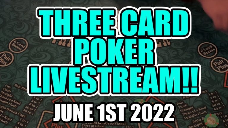 WOW TRIP ACES!! LIVE 3 CARD POKER! June 1st 2022