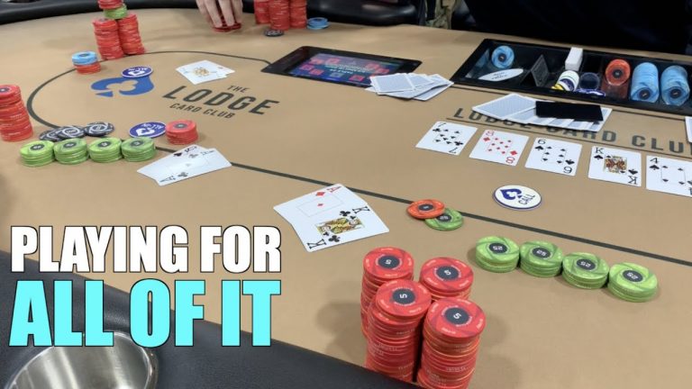 Winning It ALL Or NOTHING!!! Quadruple Straddle w/Ace-King!! 3 Way MASSIVE ALL IN! Poker Vlog Ep216