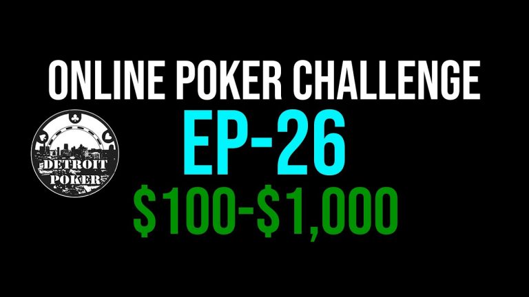 $100-$1k Online #Poker Challenge EP26 – Detroit Poker Vlog