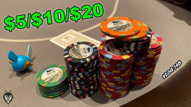 $5/$10/$25 AND WE PLAY A $4200+ POT WITH POCKET ACES!! | Poker Vlog #148