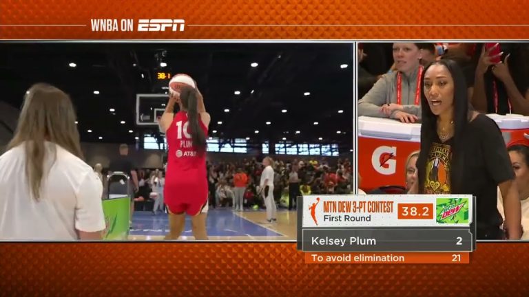 A’ja Wilson Coaching Kelsey Plum in 3 Point Contest