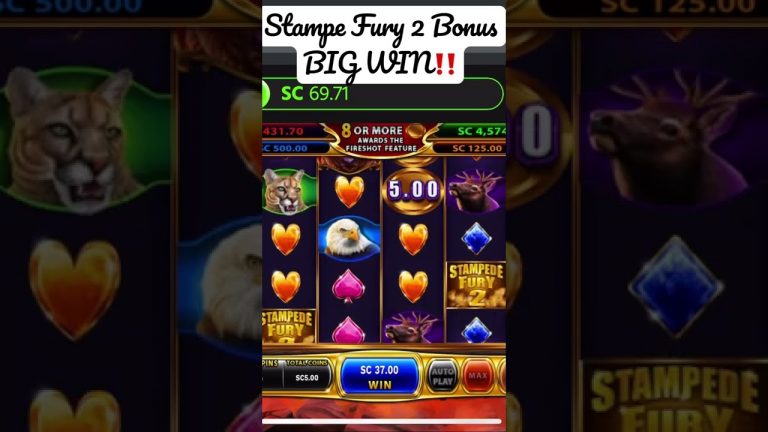 Big Win! Chumba Online Casino: Stampede Fury 2