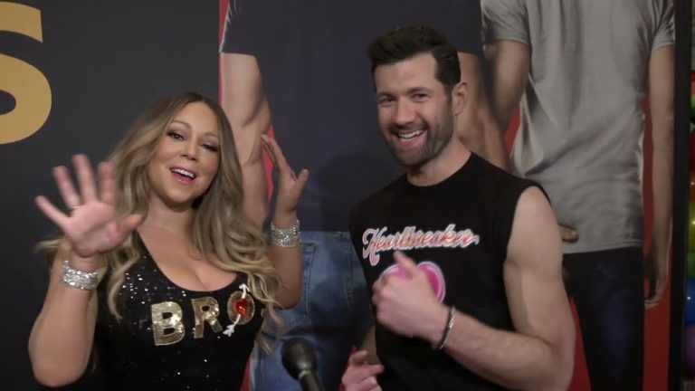 Bros New York Screening Billy Eichner and Mariah Carey