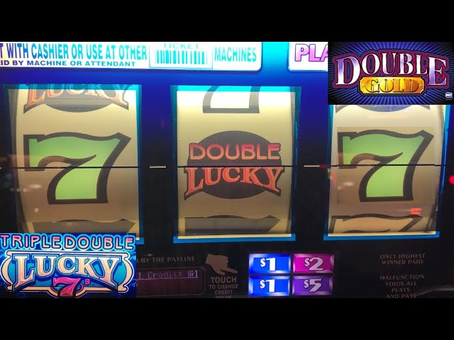 CLASSIC OLD SCHOOL CASINO SLOTS: TRIPLE DOUBLE LUCKY + DOUBLE GOLD SLOT PLAY! NICE!