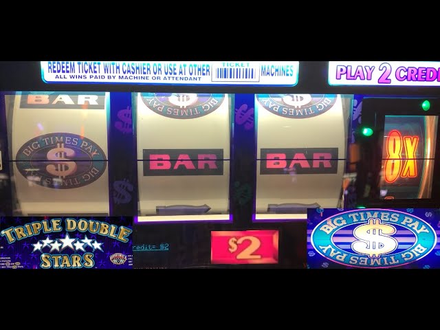 CLASSIC OLD SCHOOL CASINO SLOTS: TRIPLE DOUBLE STARS + BIG TIMES PAY SLOT PLAY!