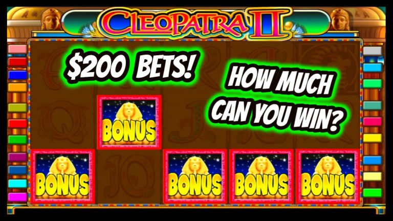 CLEOPATRA 2 CLASSIC SLOT! $200 BETS! FREE SPINS & BIG WINS!