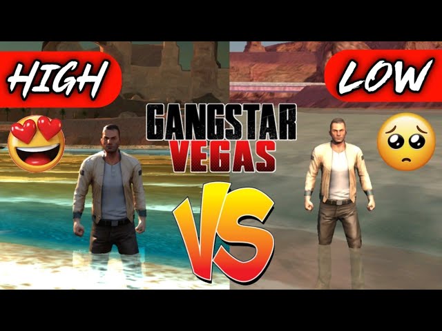 GANGSTAR VEGAS LOW GRAPHICS VS HIGH GRAPHICS | GANGSTAR VEGAS ULTRA HD GRAPHICS SETTINGS GAMEPLAY