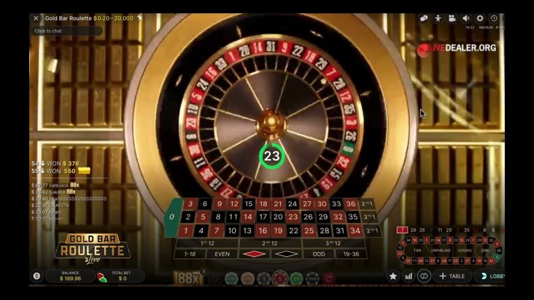 Gold Bar Roulette Live