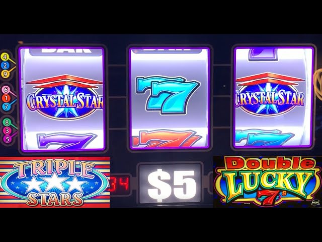 HIGH LIMIT SLOTS: DOUBLE LUCKY 7S + TRIPLE STARS + CRYSTAL STAR DELUXE SLOT PLAY!