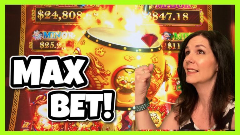 HUGE WIN on $10 MAX BET – Dancing Drums EXPLOSION! | Slot Video