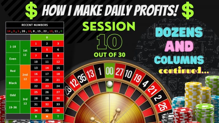 How to make money online: Roulette Strategies Session 10 (dozens and columns progression strategy)