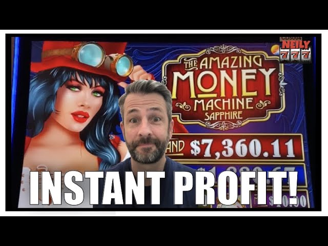 It took 1 second for INSTANT PROFIT! BIG WINS on the Amazing Money Machine slot!