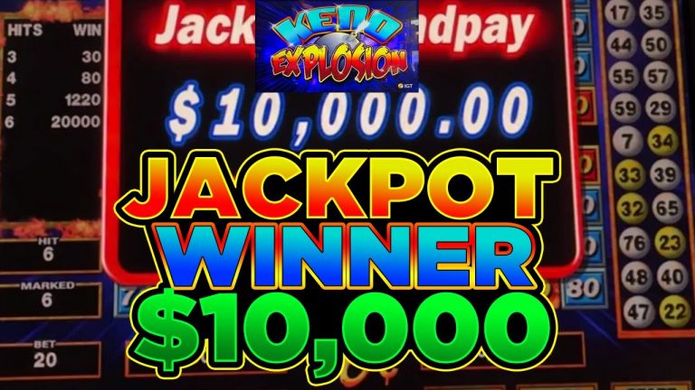 Keno Explosion Jackpot Winner $10,000