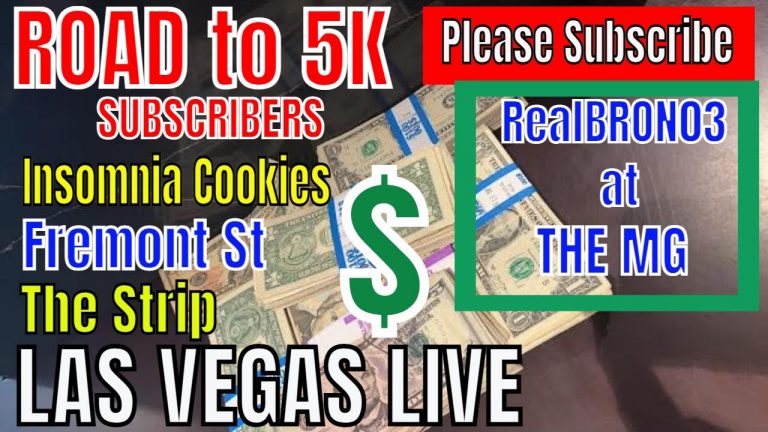 LAS VEGAS LIVE – Road to 5000 Subscribers – Hanging with REALBRON03 at the MG and Insomnia Cookies