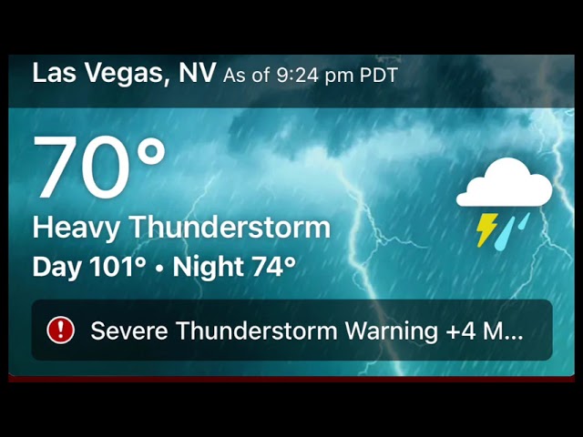 Las Vegas hit by Extreme Thunderstorm