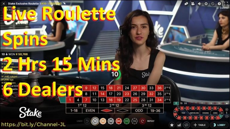 Live Roulette Spins 2 Hrs 15 Mins 6 Dealers Stake Roulette