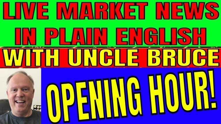 MARKETS DROP ON EARNINGS WORRIES LIVE STOCK TRADING IN PLAIN ENGLISH WITH UNCLE BRUCE