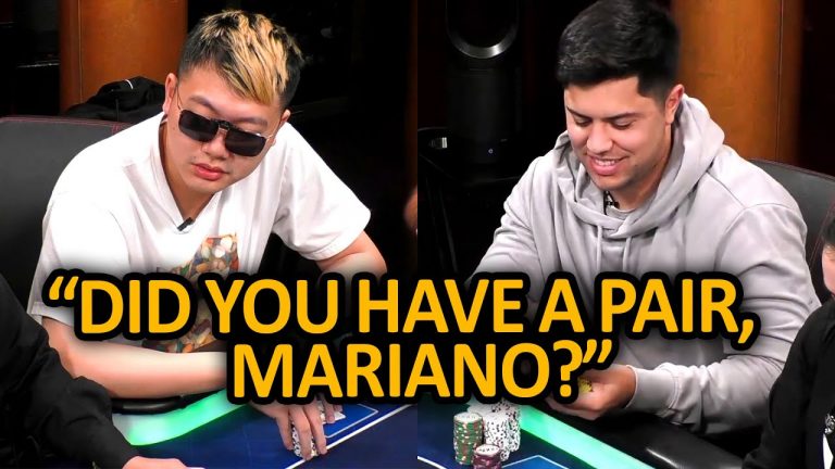 Mariano Bet 4% Pot On The River @Hustler Casino Live