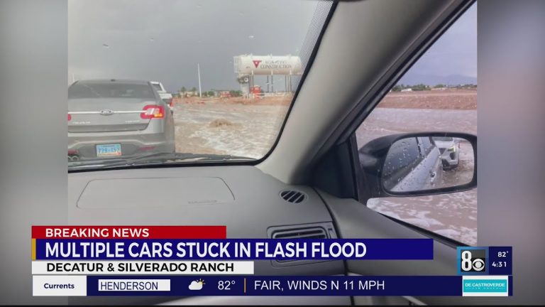 Multiple vehicles stuck due to flooding in southwest valley, flash flood warning issued