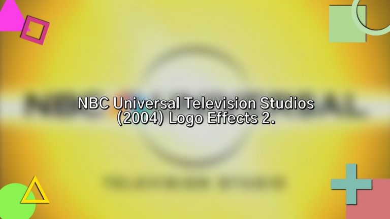 NBC Universal Television Studios (2004) Logo Effects 2 (List of Effects in the Description)