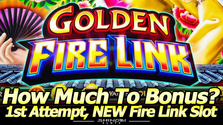 NEW Golden Fire Link Slot Machine – How Much and How Long to Trigger the First Bonus!?