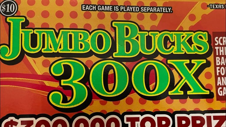 Old Files From July 2021: Texas Lottery Old Ticket $10 300X Jumbo Bucks