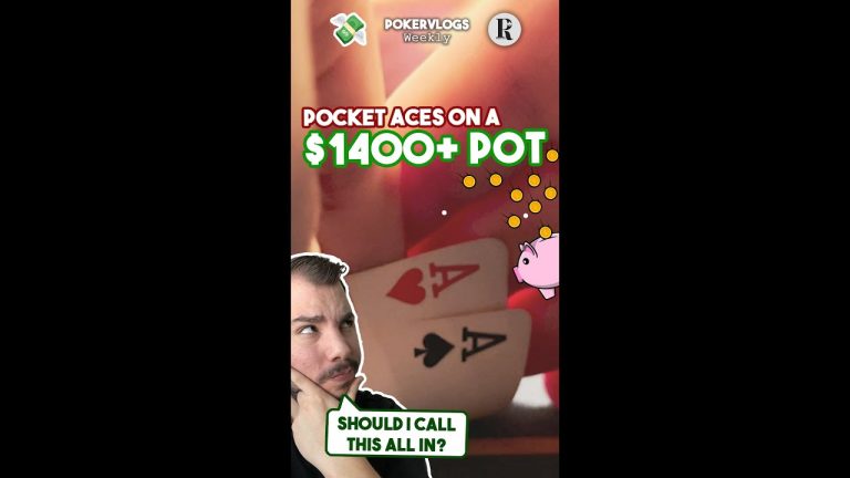 Pocket Aces for a $1400+ POT | Poker vlog #shorts