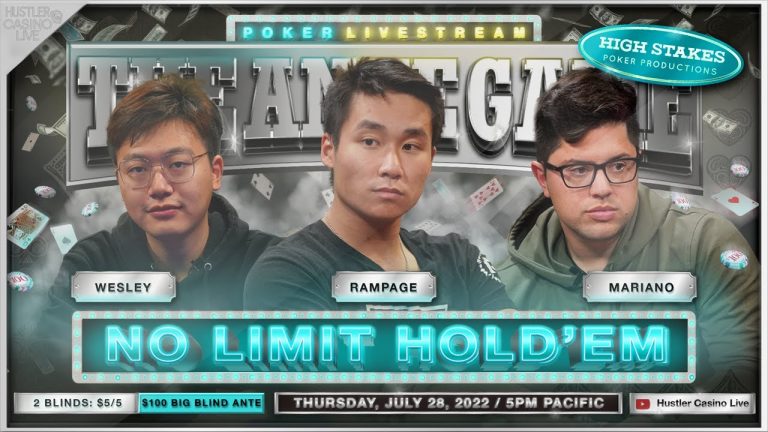 RAMPAGE BUYS IN $190K, MARIANO $120K!! Wesley, Israeli Ron & Ronnie – $5/5/100 – Commentary by DGAF