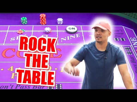 ROCK THE TABLE 30 Roll Craps Challenge – WIN BIG or BUST #178