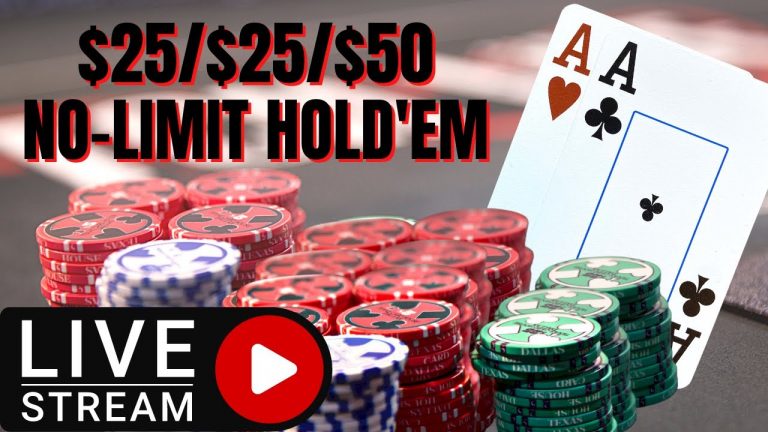 TCH LIVE HIGH STAKES! $25/$25/$50 No-Limit Hold’em Cash Game from Dallas, TX!