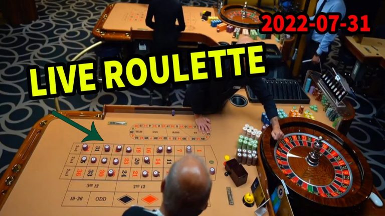 Table ROULETTE Sunday a lot of bets IN CASINO LIVE – 2022-07-31