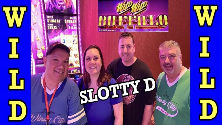 WILD WILD BUFFALO SLOTSO MANY RETRIGGERS! WITH SLOTTY D! FOUR WINDS CASINO!