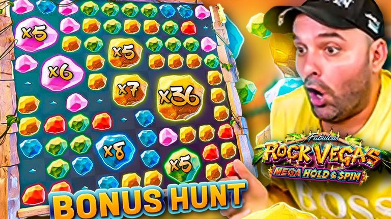 X1631 – ROCK VEGAS INSANE WIN !!! OPENING BONUS HUNT