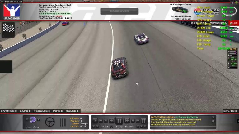 iRacing WSSR Next Gen S5:R1 (Fixed) Las Vegas 7-16-22 18:00 PDT