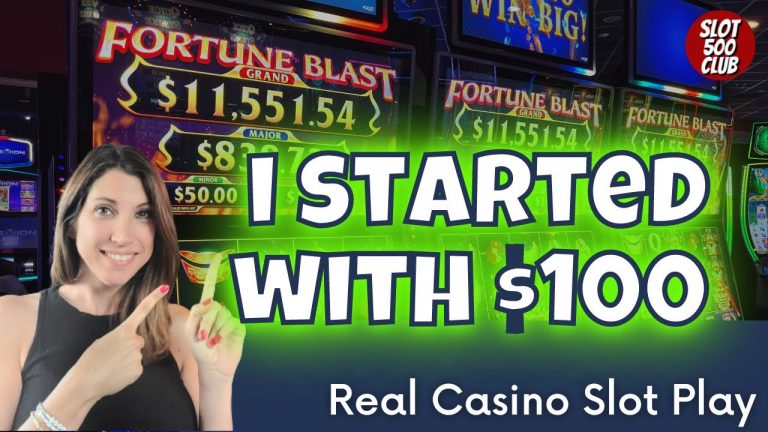 $100 in a slot machine did NOT disappoint! Fortune Blast slot machine #slots #casino