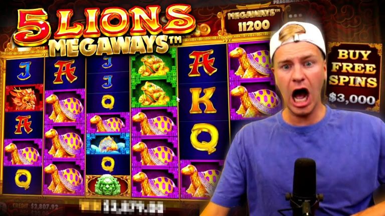 5 LIONS MEGAWAYS POPS OFF! Huge Multiplier Win!