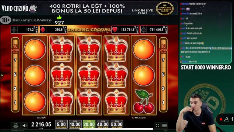 50 MIL IN 15 MINUTE LA SHINING CROWN PE LIVE! Pacanistii 123 #aparate #pacanele #slots