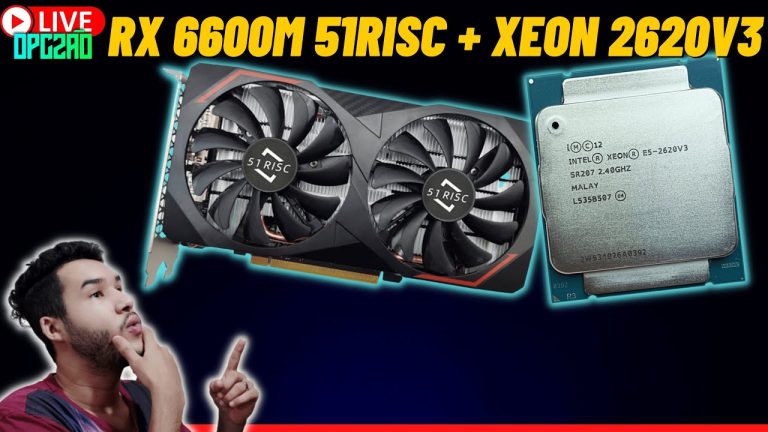 AO VIVO RX 6600M 51RISC DO ALIEXPRESS! TESTES NO XEON 2620V3 #37