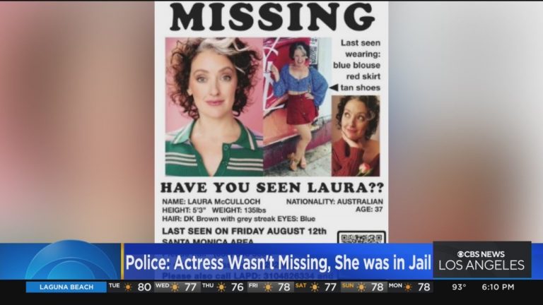 Actress arrested in Santa Monica; originally reported missing by her family