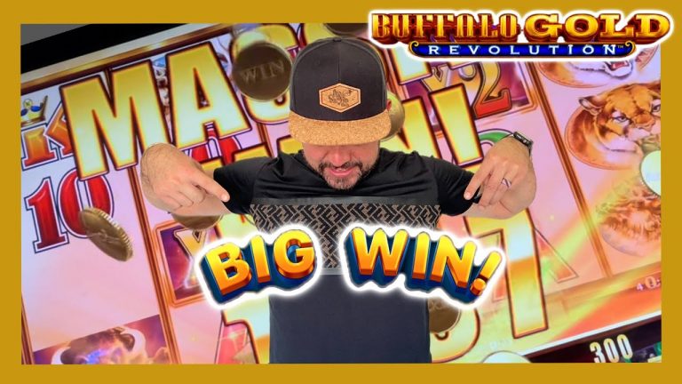 Big Hit in the Bonus on Buffalo Gold Revolution! Live Slot at Casino