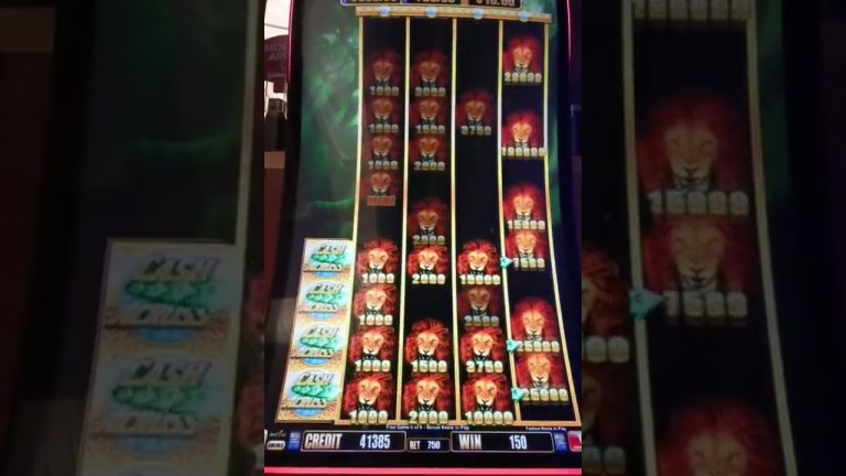 Big Win On SAVANNA LION SLOT MACHINE #$7.5/bet