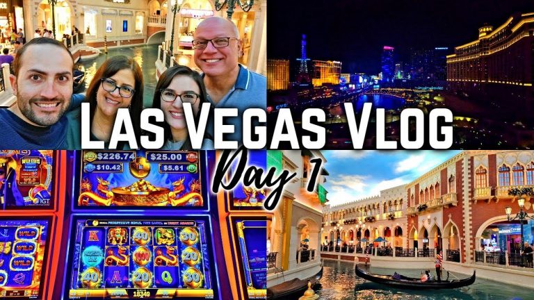 CAESARS PALACE ROOM TOUR, GONDOLAS IN VENICE & WINNING BIG! – Las Vegas Vacation Vlog: DAY 1