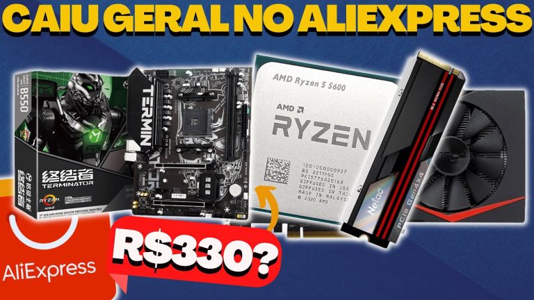 CAIUUU GERAL NO ALIEXPRESS! B550M POR 330R$, RX 6600M POR 1180R$ E SSD POR 270R$