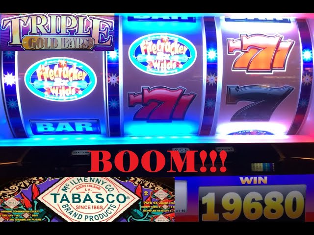 CASINO SLOTS: 2X 3X FIRECRACKER WILDS + TRIPLE GOLD BARS + TABASCO SLOT PLAY! FREE GAMES! FUN!