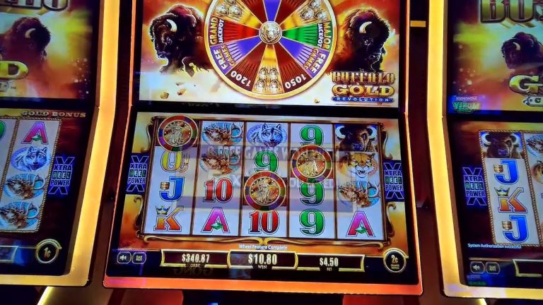 Collecting GOLD Buffalo Heads on Buffalo Gold Revolution Slot Machine at Mohegan Sun