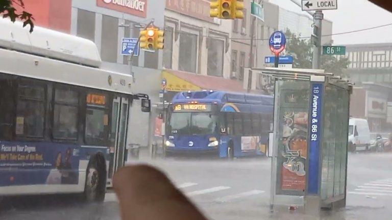 Crazy thunderstorm in Brooklyn!