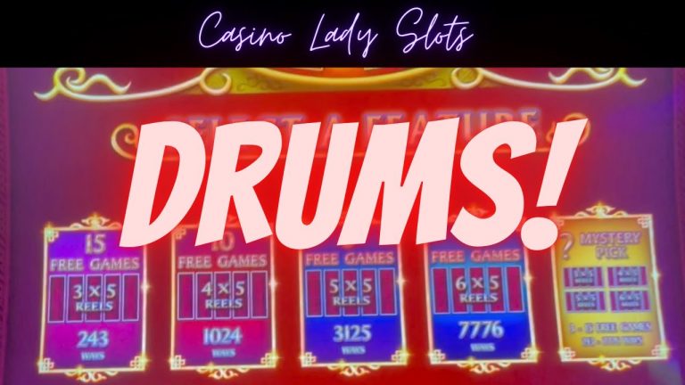 Dancing Drums Slot Machine! Bonus Bonanza!