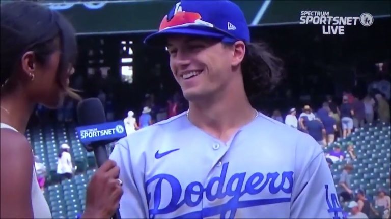 Dodgers James Outman Postgame Interview 7/31/22 After MLB Debut (1st At-Bat Home Run, 3 Hits 3 RBIs)