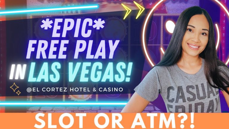 EPIC FREE PLAY SESSION IN LAS VEGAS! SLOT MACHINE OR ATM?!